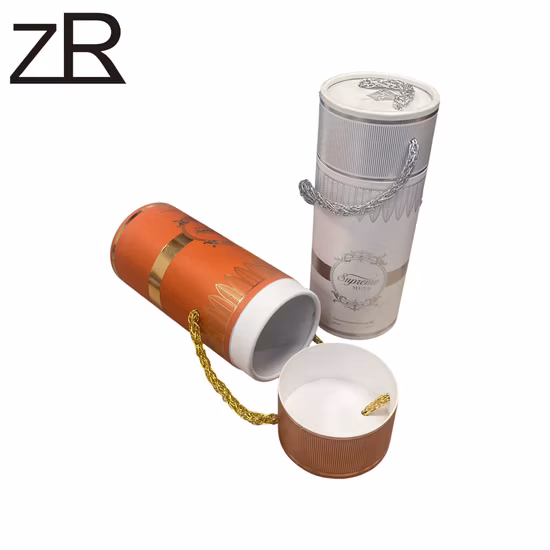 豪華なパーソナライズされた紙とボール紙のギフトボックス、ハードラウンドキャンドル付き