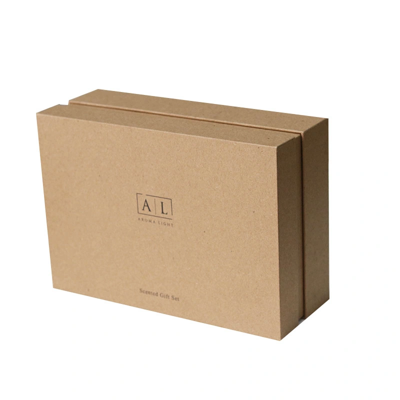 High-Hardness Tear-Resistant Kraft Paper Gift Box with Custom Printing Used for Candle/Honey Bottle